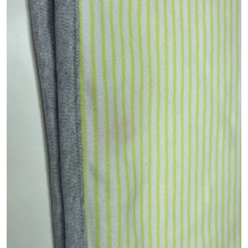 Carters Precious Firsts Lime Green Baby Blanket Swaddle Cotton Stretch Knit READ